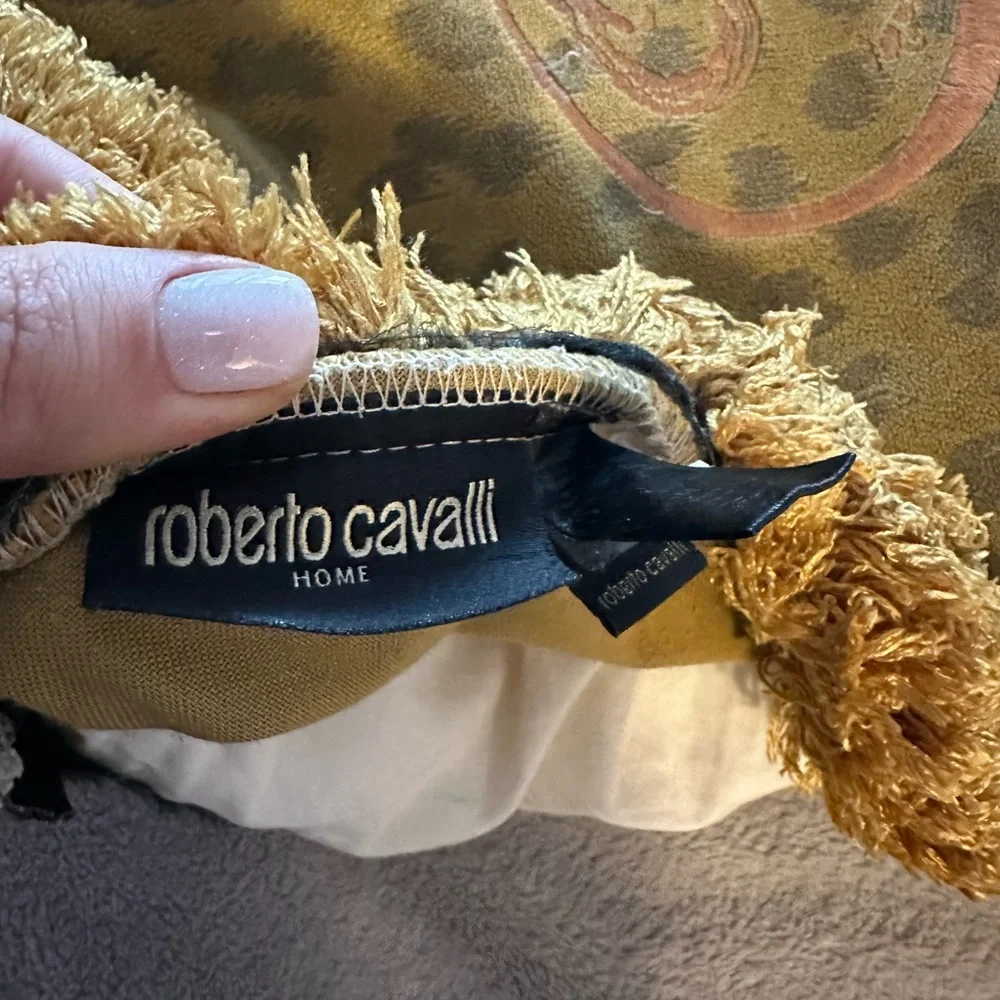 Roberto Cavalli home pillow case used has signs of wear